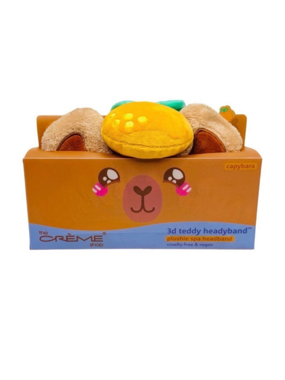 The Crème Shop 3D Teddy HeadyBand Plushie Spa Headband - Capybara